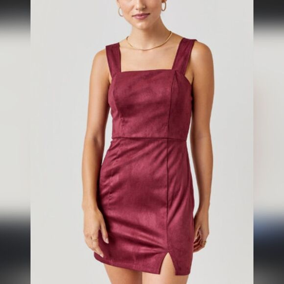 Francesca's size medium mi ami chris Faux Suede Mini Dress NWT - Picture 1 of 9
